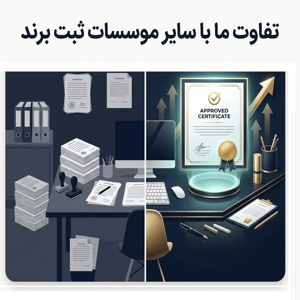 تفاوت ما با سایر موسسات ثبت برند چیست؟